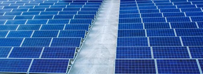 Rows of solar panels