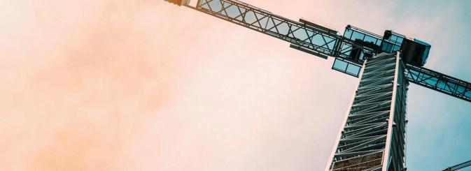 Large crane on a construction site