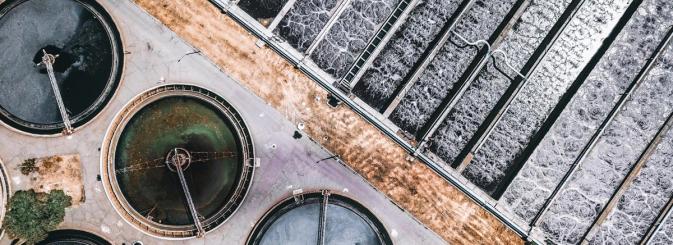 Wastewater being processed