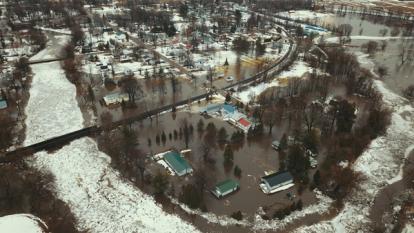 Photo of ice jam flooding, courtesy of Eric R Day, Director of the Clinton County Office of Emergency Services (Thank you!)